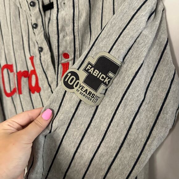 Vintage St. Louis Cardinals Baseball Jersey Tunic Stripe Gray - Picture 3 of 8